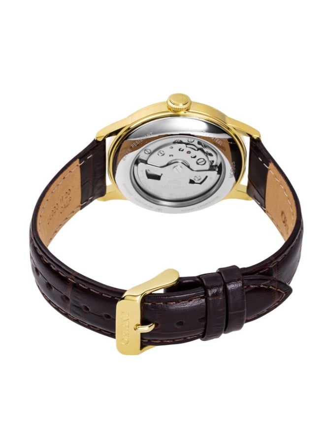 ORIENT Men's Mechanical Classic Watch, Leather Strap - 38.4mm RA-AC0M01S00C - Image 3