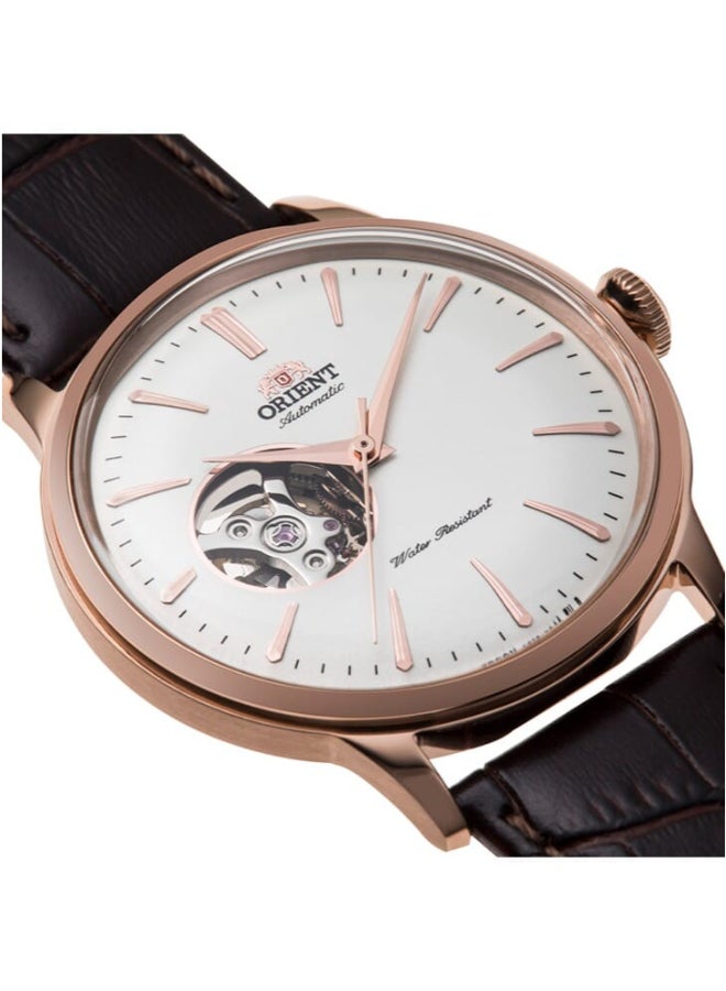 أورينت Men's Mechanical Classic Watch, Leather Strap - 40.5mm (RA-AG0001S) - Image 3