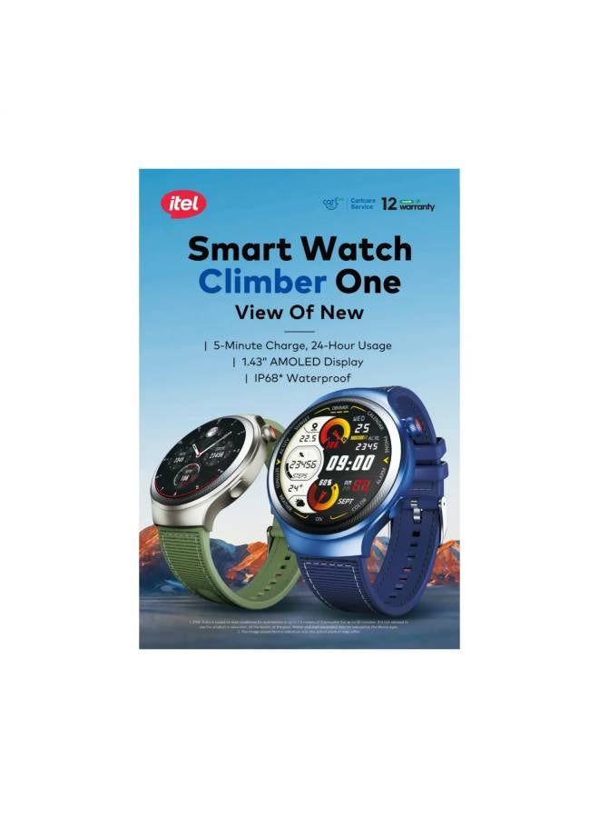 ITEL 300 mAh Smartwatch ISW-O43 AMOLED 1.43' Touch Screen IP68 waterproof Shiny Gold - Image 3