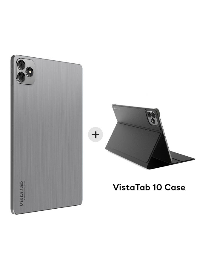 ITEL VistaTab 10 10.1-Inch Dual SIM Deep Grey  4+8GB RAM 128GB 4G  - Middle East Version with Protective Case  - Image 1