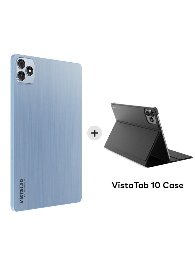 ITEL VistaTab 10 10.1-Inch Dual SIM Sky Blue 4+8GB RAM 128GB  4G- Middle East Version with Protective Case  - Image 1