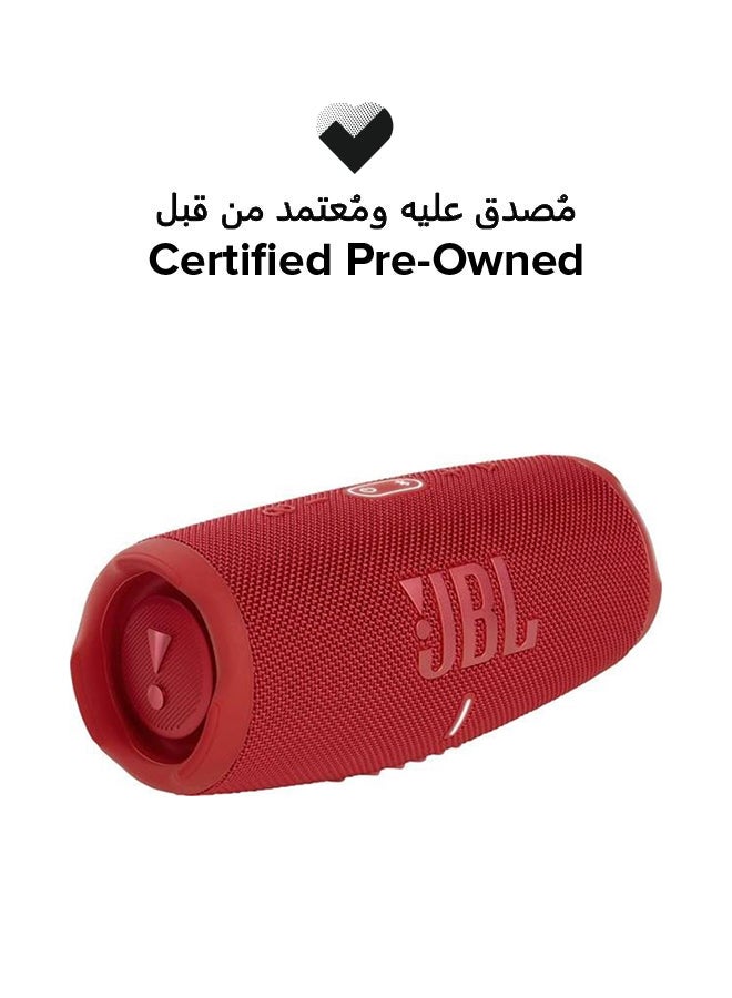 JBL Certified Pre Owned - Charge 5 Portable Bluetooth Speaker Red  - Image 1