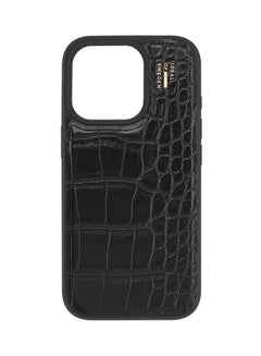 iDeal of Sweden Vegan Leather Case Croco For iPhone 16 Pro - Black 