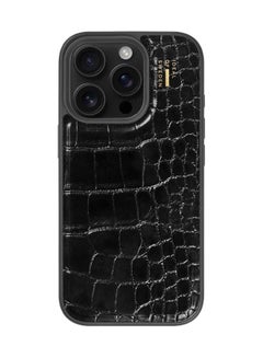 iDeal of Sweden Vegan Leather Case Croco With Magsafe For iPhone 16 Pro Max - Black 