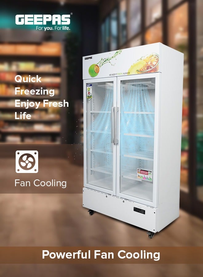 جيباس 638 لتر ثلاجة عرض مزدوجة بدون صقيع، ضوضاء منخفضة، موفرة للطاقة، تحكم رقمي في درجة الحرارة LED - Image 3