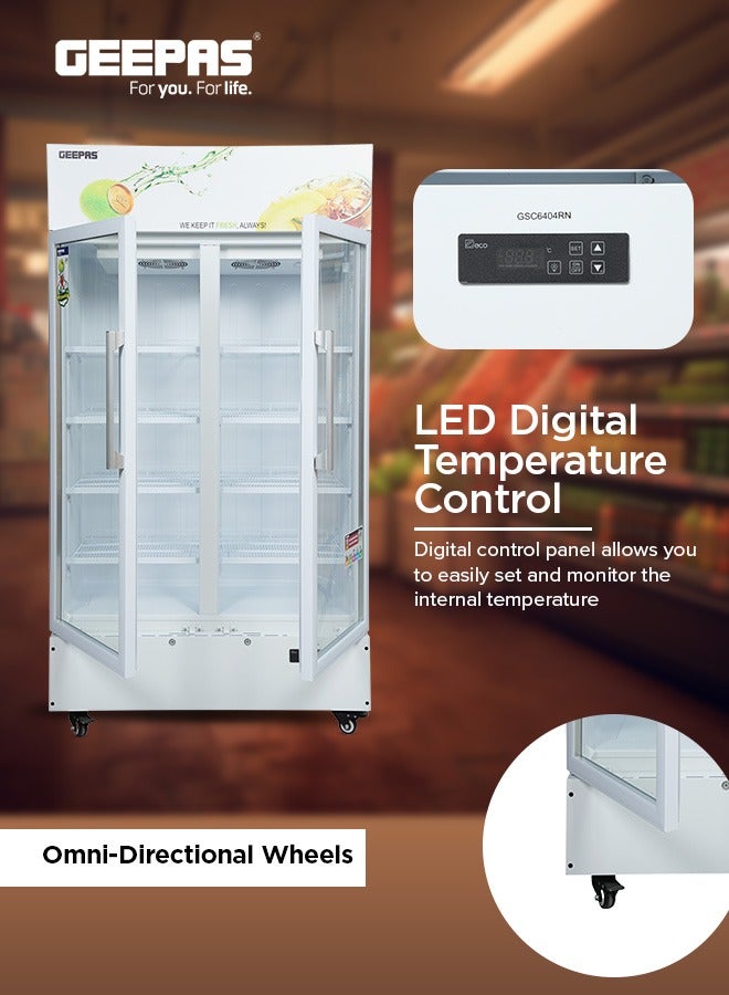 جيباس 638 لتر ثلاجة عرض مزدوجة بدون صقيع، ضوضاء منخفضة، موفرة للطاقة، تحكم رقمي في درجة الحرارة LED - Image 4