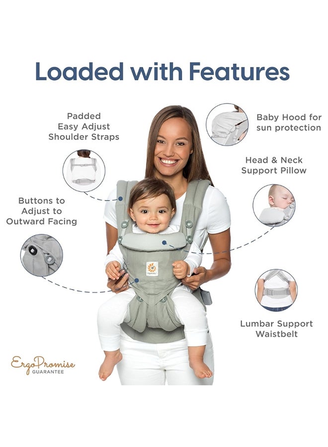 ergobaby Away Graphic Grey, Premium Baby Carrier For On-The-Go Parents  - Image 4
