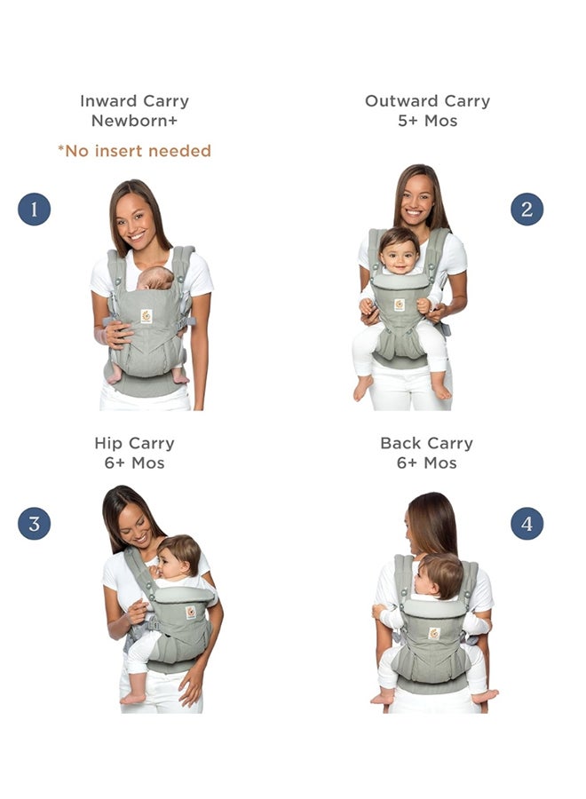 ergobaby Away Graphic Grey, Premium Baby Carrier For On-The-Go Parents  - Image 3