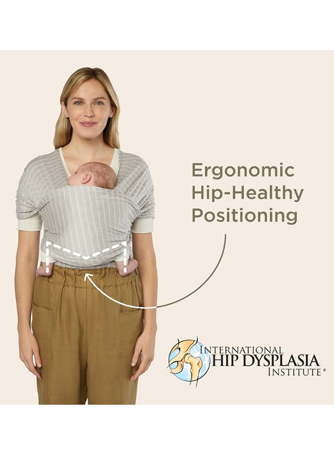 ergobaby Aura Sustainably Sourced Knit Baby Wrap, Cream - Image 3