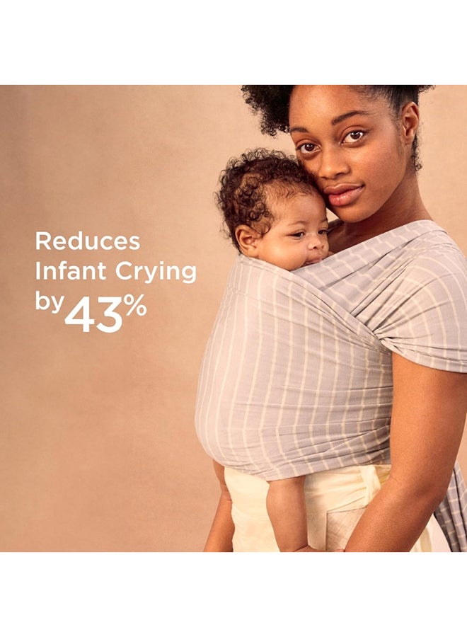 ergobaby Aura Sustainably Sourced Knit Baby Wrap, Cream - Image 4