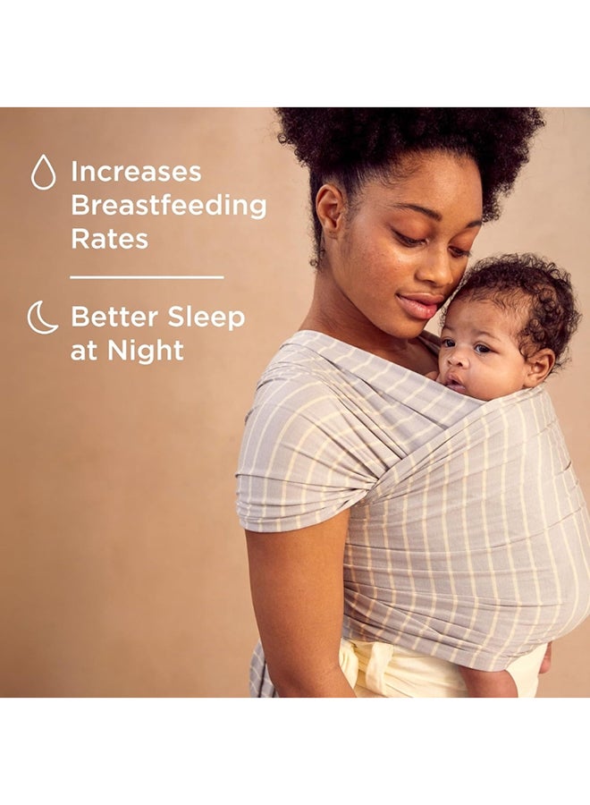 ergobaby Aura Sustainably Sourced Knit Baby Wrap, Cream - Image 5