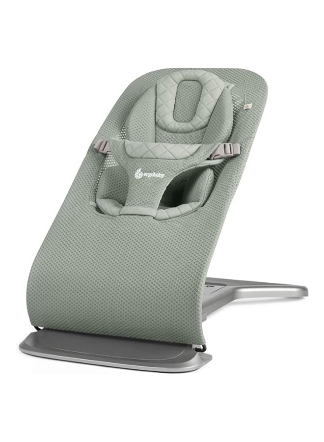 إيرجوبيبي Evolve Comfortable Baby Bouncer With Mesh Fabric - Sage Green  - Image 1