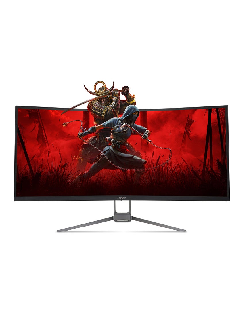 Acer 34 Inch Gaming Monitor 100Hz Curved 16:9 QHD Ultra Wide (3440x1440) | 90% Adobe RGB | HDR 10 | Adaptive Sync | Acer Vision Care 2.0 | Zero Frame | Acer Nitro ED343CURJ0BMIIPPX Monitor Black | 2 Years Manufacturer Warranty Black  - Image 2