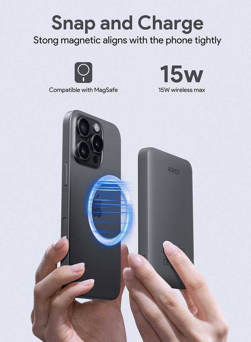 Aukey 5000mAh MagSafe power bank with 20W PD  - Image 1