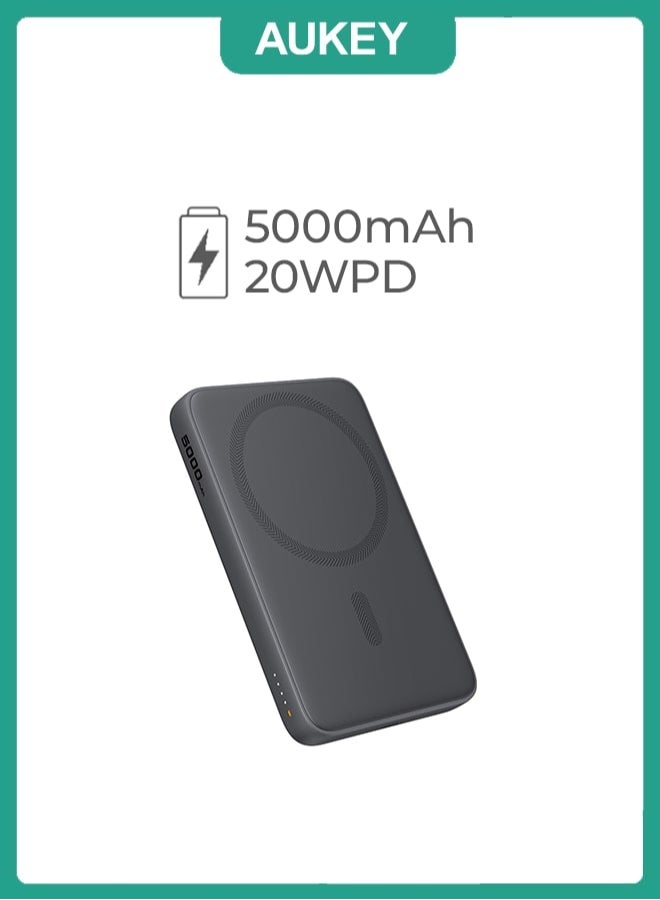 Aukey 5000mAh MagSafe power bank with 20W PD - Image 1