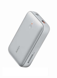 أوكي AUKEY Power Bank Spark 10,000 mAh 20W PD Charging mAh22.5W , Y55 WH Silver  - Image 5