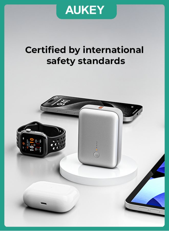 AUKEY Power Bank Spark 10,000 mAh 20W PD Charging mAh22.5W , Y55 WH White - Image 2