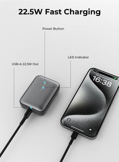 أوكي 10,000mAh power bank with 20W Fast Charging Power Bank Grey  - Image 3