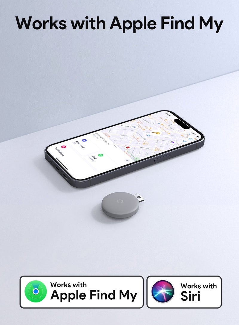 Aukey - AUKEY Track Mate 1 Bundle, 3 Smart Bluetooth Trackers, Replaceable Battery, 6 Month Battery Life TM-10 Bundle Gray Grey - Image 1