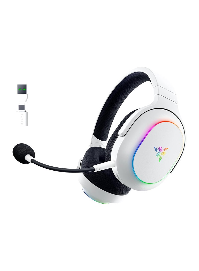 RAZER Razer Barracuda X Chroma Wireless Gaming Headset: 2.4GHz Wireless & Bluetooth, Lightweight, Chroma RGB, 40mm Drivers, Cardioid Mic, 70 Hr Battery, for PC, Mac, PS5, Switch, Smartphone - White  - Image 1