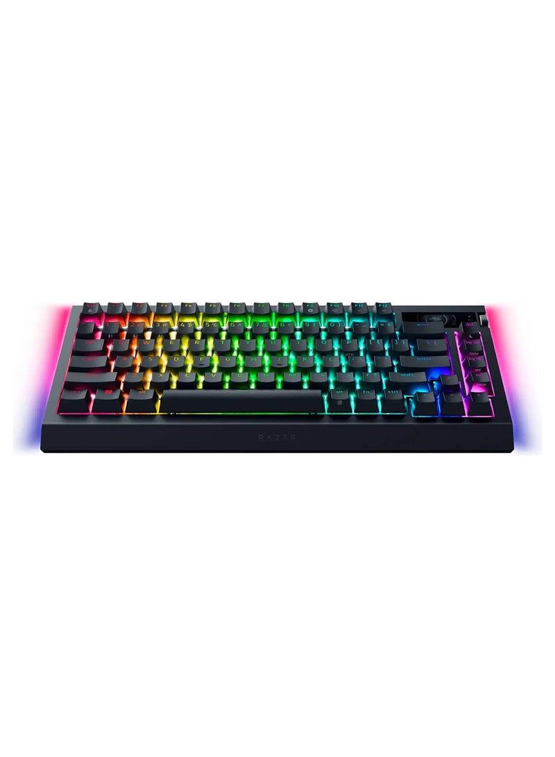 RAZER BlackWidow V4 PRO 75% Mechanical Gaming Keyboard, Orange Tactile Mechanical Switch Gen-3, Command Dial, English US Layout, Detachable Type-C Cable, Black - Image 2