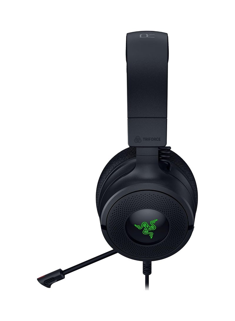 RAZER Kraken V4 X Wired Gaming Headset: Cardioid Mic - Memory Foam Cushions - Chroma RGB Lighting - Type C & Type A Cable - for PC, Mac, PS5, Nintendo Switch, Steam Deck, Smartphone - Black  - Image 2