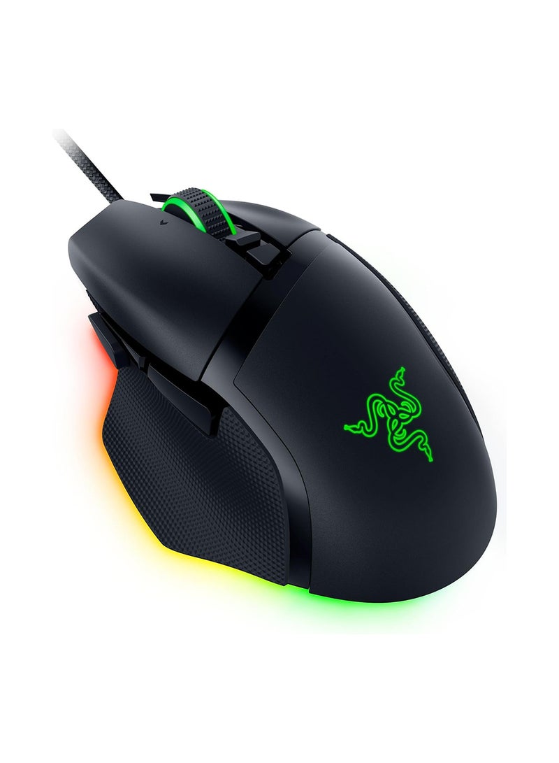 RAZER - Basilisk V3 35K Wired Ergonomic Gaming Mouse : HyperScroll Tilt Wheel - 35K DPI Optical Sensor Gen 2-13 Customizable Controls - Chroma RGB - Optical Switches Gen 3 - Speedflex Cable - Black - Image 1