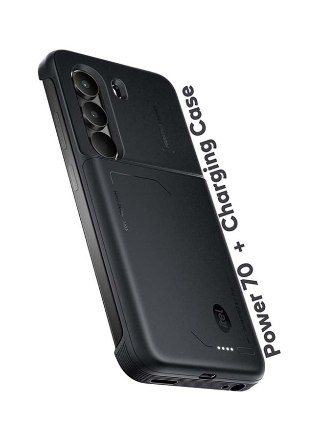 ITEL - P70 Dual SIM Black 4+4GB RAM 128GB 4G With Charging Case - Middle East Version - Image 1