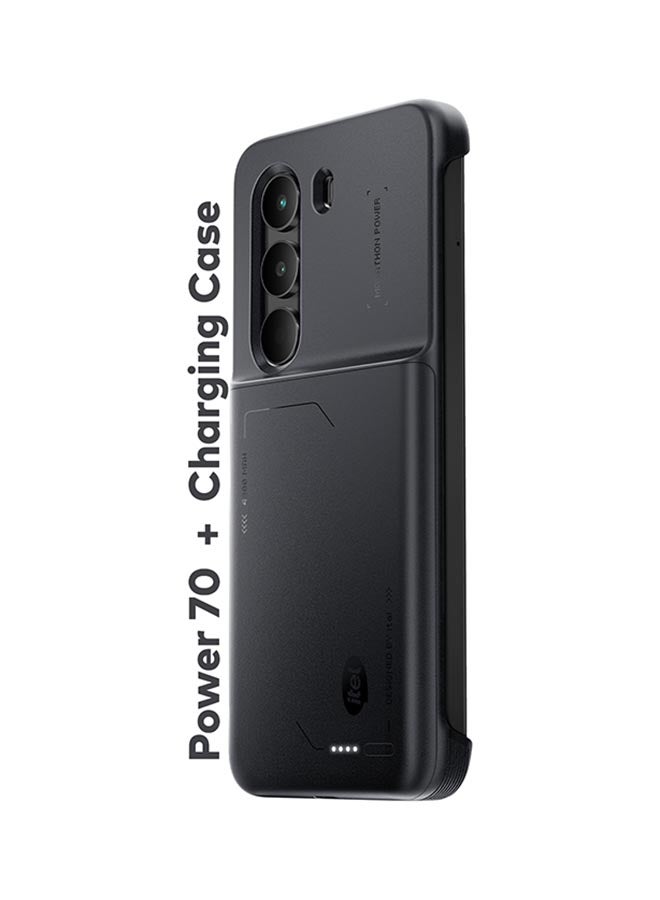 إيتيل P70 Dual SIM Black 4+4GB RAM 256GB 4G With Charging Case - Middle East Version  - Image 5