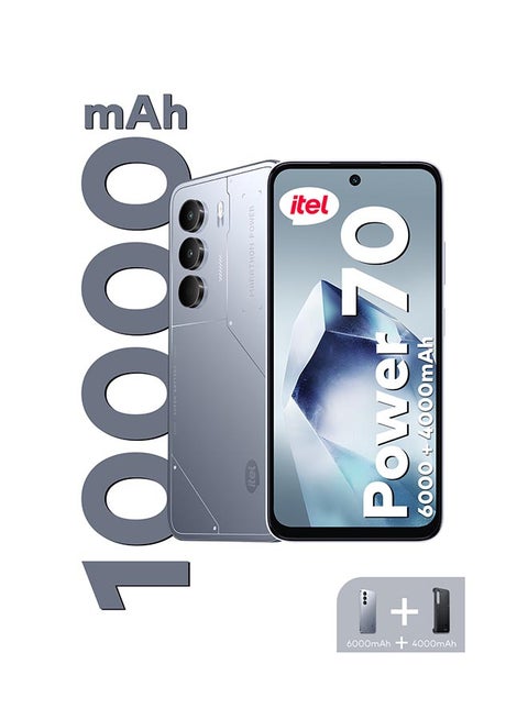P70 Dual SIM Silver 4+4GB RAM 256GB 4G With Charging Case - Middle East Version