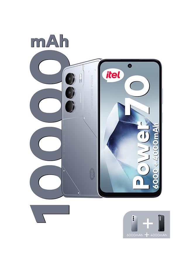 إيتيل P70 Dual SIM Silver 4+4GB RAM 256GB 4G With Charging Case - Middle East Version  - Image 1