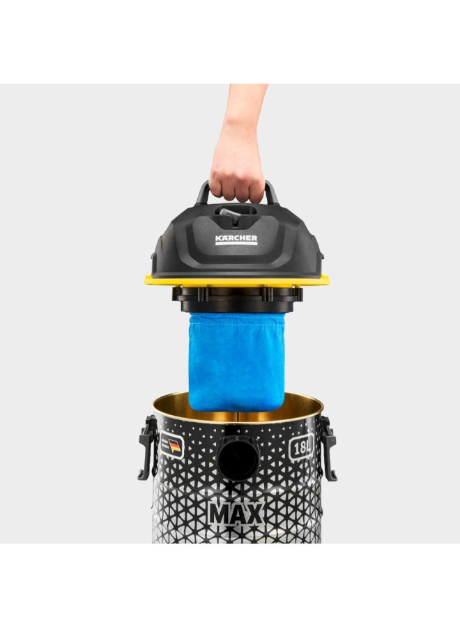 KARCHER Large Operating Radius Drum Vacuum Cleaner 1500 W JE1.723-970 Black and Silver  - Image 2