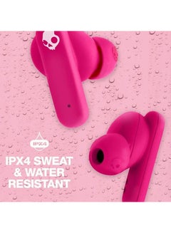 Skullcandy Smokin' Buds in-Ear Wireless Earbuds, 20 Hr Battery, 50% Renewable Plastics, Microphone, Works with iPhone Android and Bluetooth Devices - Pink  - Image 5
