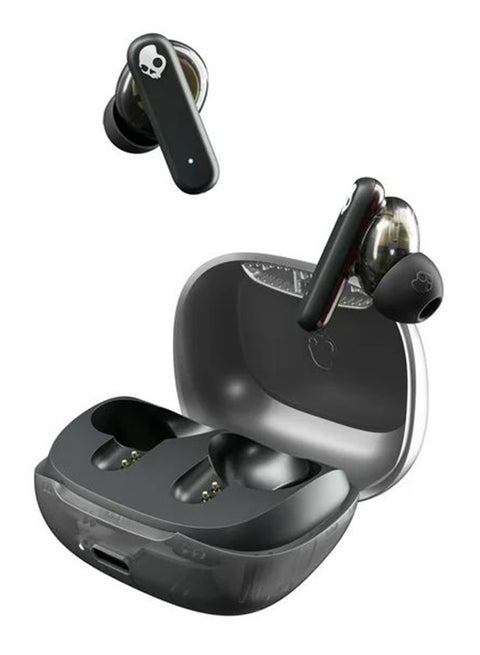 Smokin' Buds in-Ear Wireless Earbuds, 20 Hr Battery, 50% Renewable Plastics, Microphone, Works with iPhone Android and Bluetooth Devices - Midnight Smoke