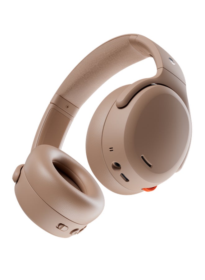 Skullcandy - Crusher ANC 2 Over-Ear Noise Cancelling Wireless Headphones with Sensory Bass, 50 Hr Battery, Skull-iQ, Alexa Enabled, Microphone, Works with Bluetooth Devices - Primer Tan - Image 1