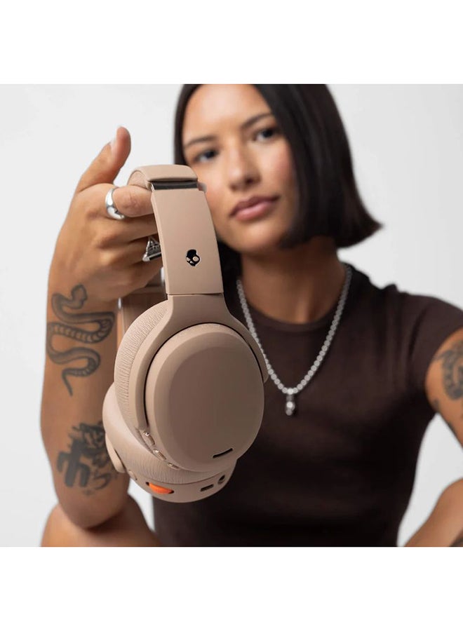 Skullcandy - Crusher ANC 2 Over-Ear Noise Cancelling Wireless Headphones with Sensory Bass, 50 Hr Battery, Skull-iQ, Alexa Enabled, Microphone, Works with Bluetooth Devices - Primer Tan - Image 1