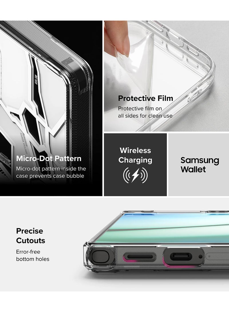 Ringke - Ringke Fusion Design Compatible with  Augmented Shockproof Protective Phone Cover Designed for Samsung Galaxy S25 Ultra Case Seoul Map white - Image 1