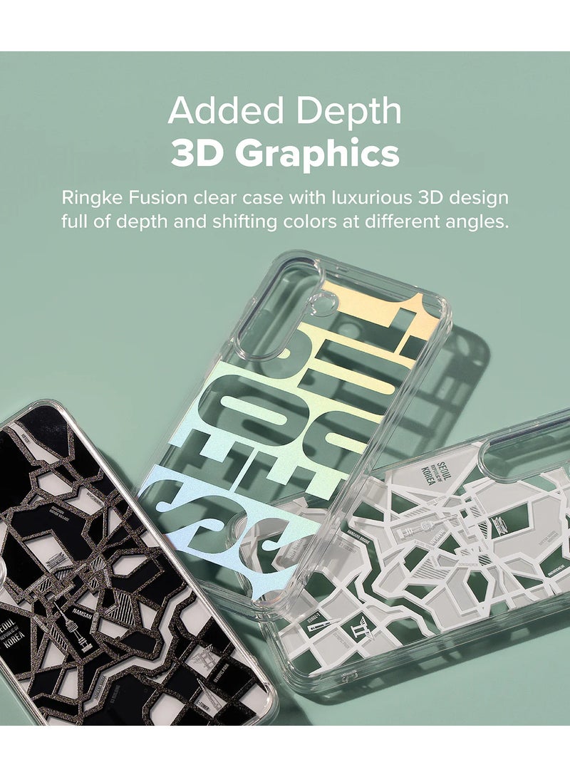 Ringke Fusion Design Compatible with  Augmented Shockproof Protective Phone Cover Designed for Samsung Galaxy S25 Case Seoul Map Black - Image 4