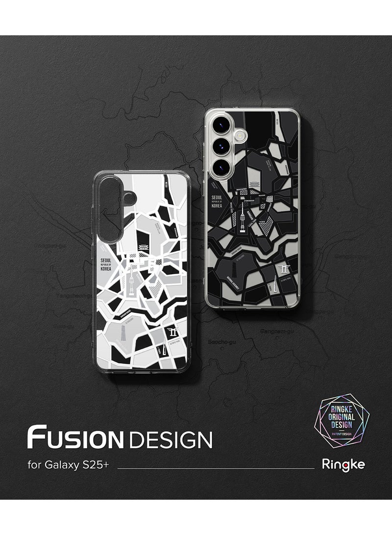 Ringke Fusion Design Compatible with Augmented Shockproof Protective Phone Cover Designed for Samsung Galaxy S25 Case Seoul Map white - Image 2