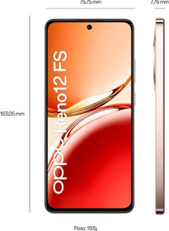 OPPO Reno12 FS 4G Dual SIM 8GB RAM 512GB ROM Amber Orange - International Version  - Image 3