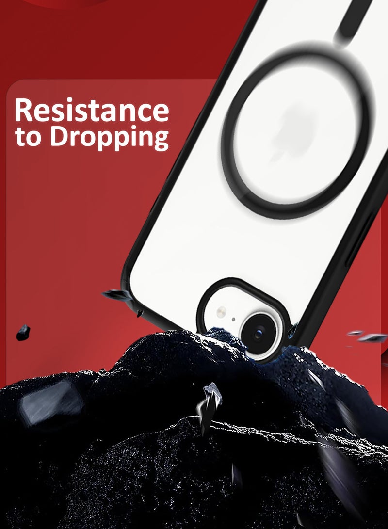 مارجون غطاء حماية آيفون 16E 3 عبوات فائق المتانة مع ميغسيف مقاوم للصدمات نحيف ومقاوم للخدوش غطاء ميغسيف متميز مع واقيين للشاشة ثلاثي الأبعاد - أسود - Image 2