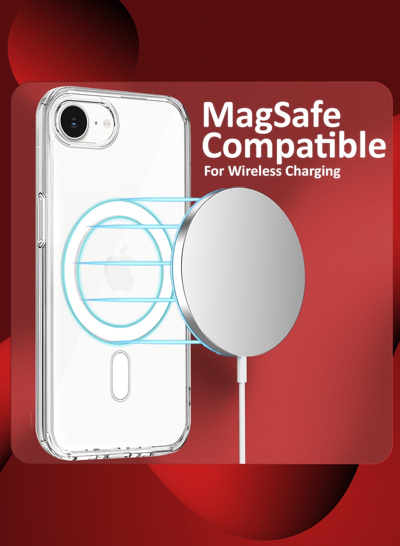 iPhone 16E Case Cover Ultra Durable MagSafe Shockproof Slim and Scratch Resistant Premium MagSafe Case - Clear Clear