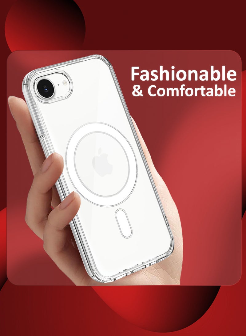 iPhone 16E Case Cover Ultra Durable MagSafe Shockproof Slim and Scratch Resistant Premium MagSafe Case - Clear Clear