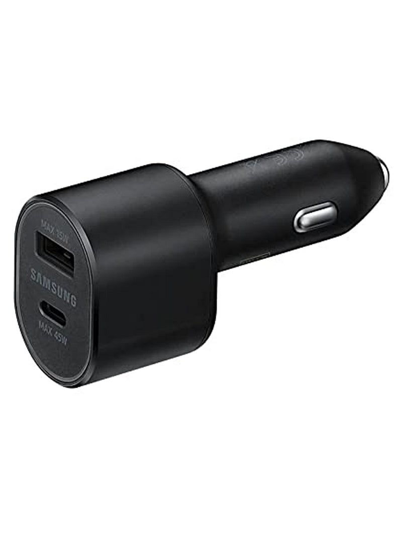 Samsung Car Charger Fast Charging 45W and 15W 2.0 Dual Port Car Charger with USB-C Cable 1m - Black Black  - Image 4