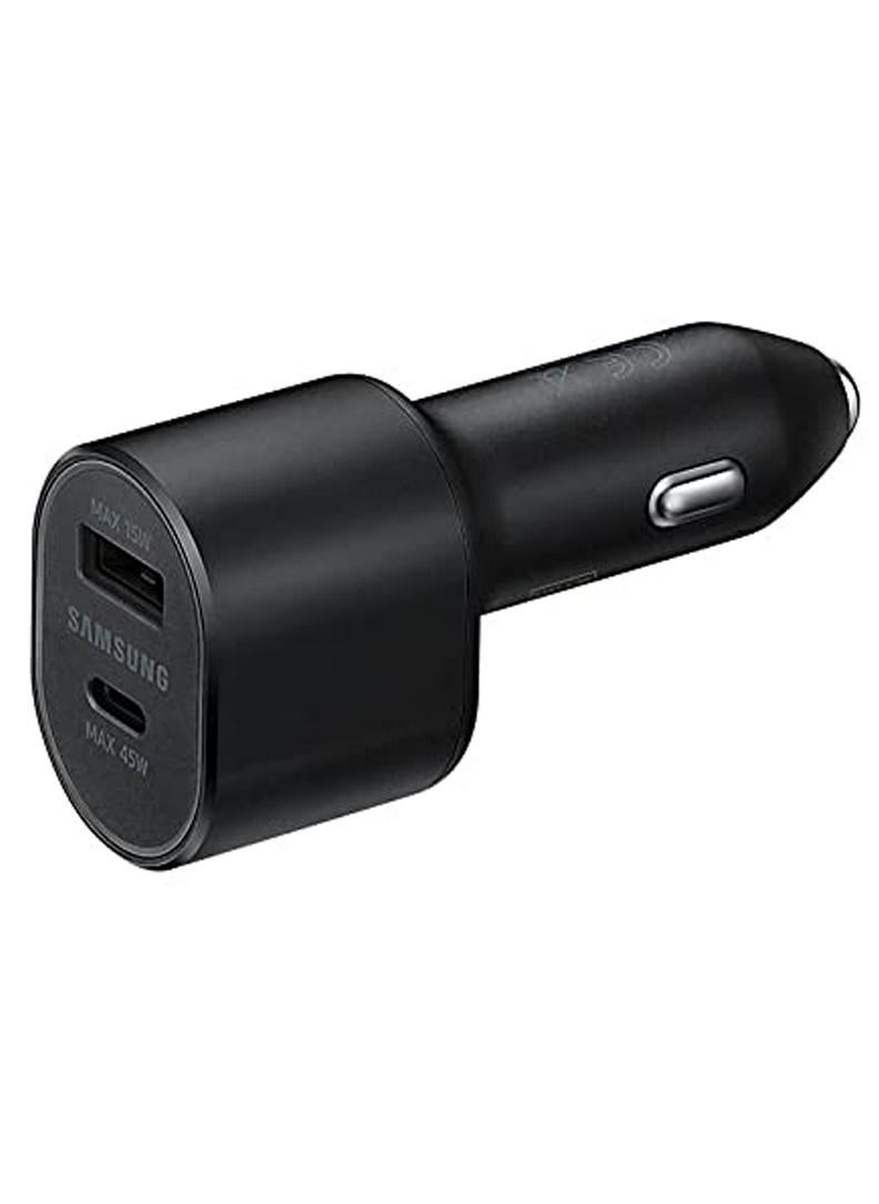 سامسونج Car Charger Fast Charging 45W and 15W 2.0 Dual Port Car Charger with USB-C Cable 1m - Black Black - Image 4