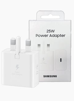Samsung 25W Adapter 3-Pin USB-C Super Fast Charging Wall Adapter - White White  - Image 1