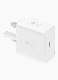 Samsung 25W Adapter 3-Pin USB-C Super Fast Charging Wall Adapter - White White  - Image 3