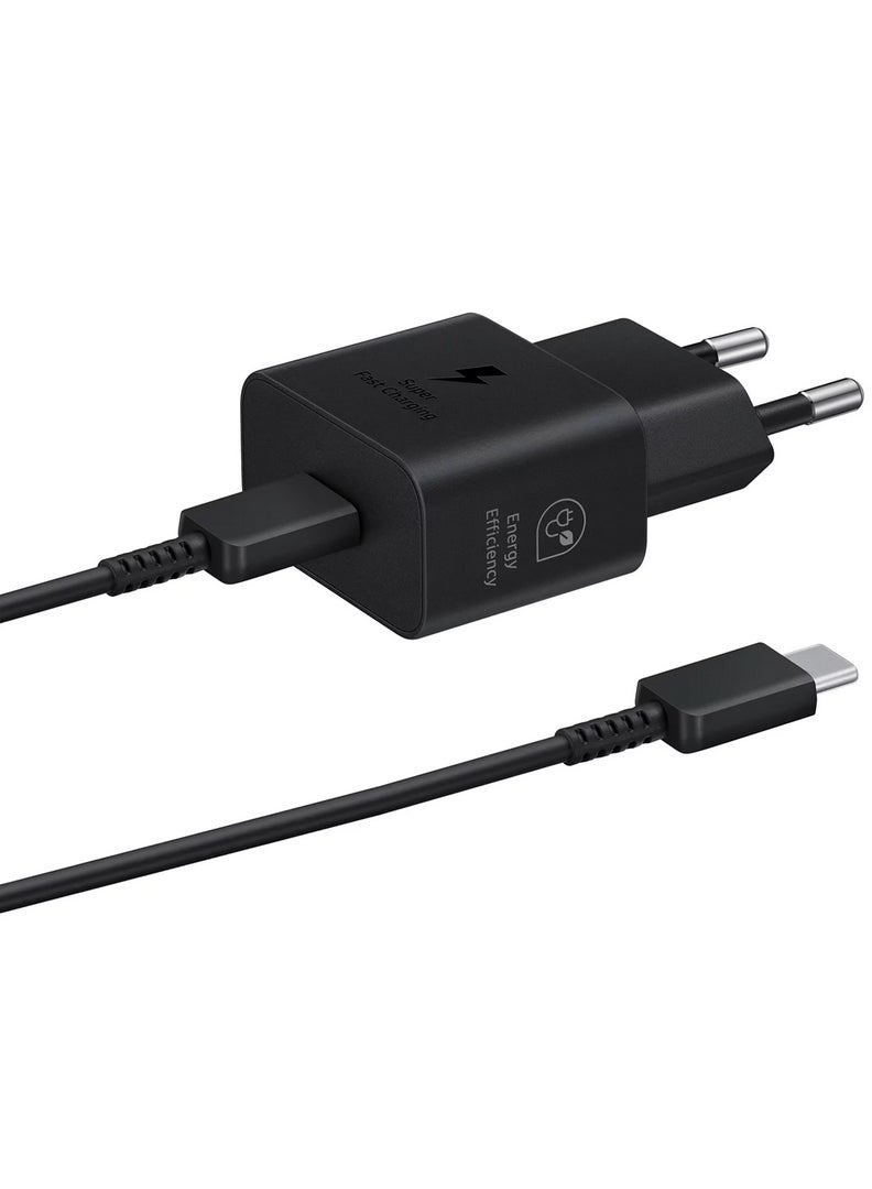 Samsung 25W USB-C Adapter Super Fast Charging Wall Adapter with 3A/1m USB-C to USB-C Cable - Black Black - Image 3
