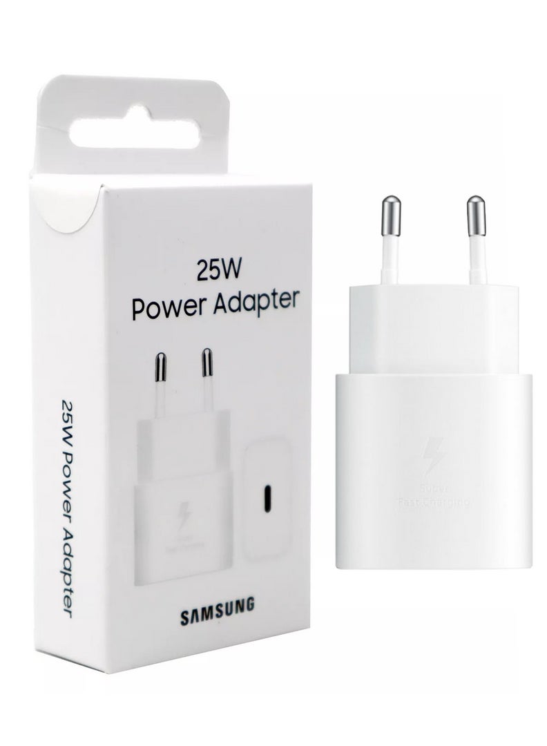 Samsung 25W USB-C Adapter Super Fast Charging Wall Adapter - White White - Image 1