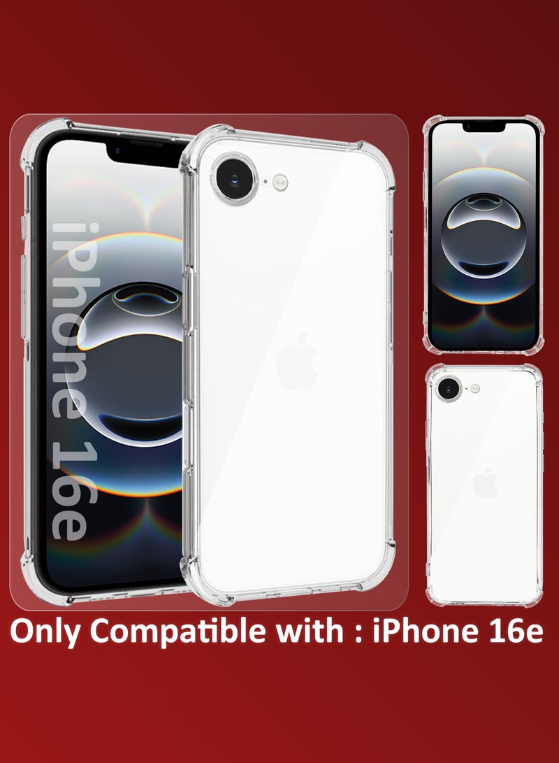 MARGOUN iPhone 16E 2Packs Case TPU Gorilla Case Shockproof Slim Protective Cover with 3D Screen Protecto - Clear Clear-2 - Image 2